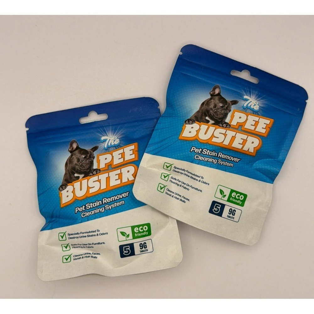 The Pee Buster Pet Stain Remover Tablets Odor Cleaner‎ 5 Pack Eco Friendly Lot